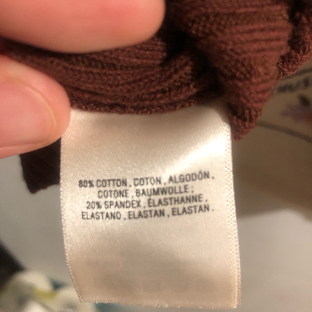Women's Anthropologie Ribbed Brown Cold Shoulder Sweater - Picture 9 of 9
